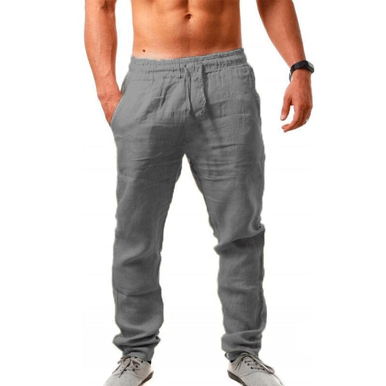 💥👖【S-4XL】Pantaloni sport casual, largi, respirabili, de vară 2025, din bumbac și in💨--3971669
