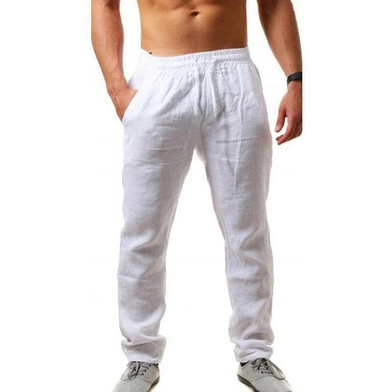 💥👖【S-4XL】Pantaloni sport casual, largi, respirabili, de vară 2025, din bumbac și in💨--3971669