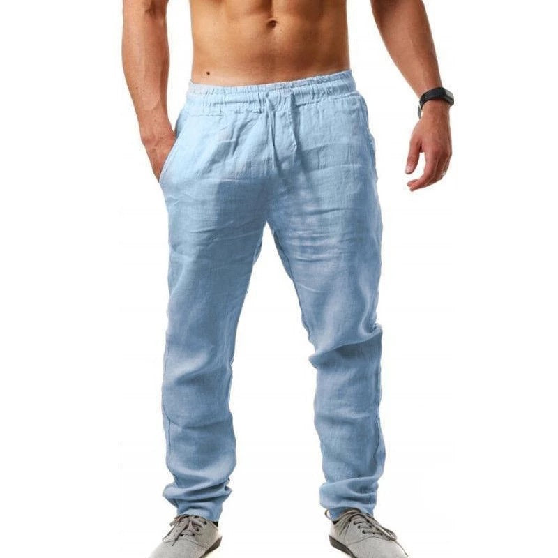 💥👖【S-4XL】Pantaloni sport casual, largi, respirabili, de vară 2025, din bumbac și in💨--3971669