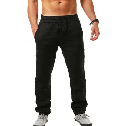 💥👖【S-4XL】Pantaloni sport casual, largi, respirabili, de vară 2025, din bumbac și in💨--3971669
