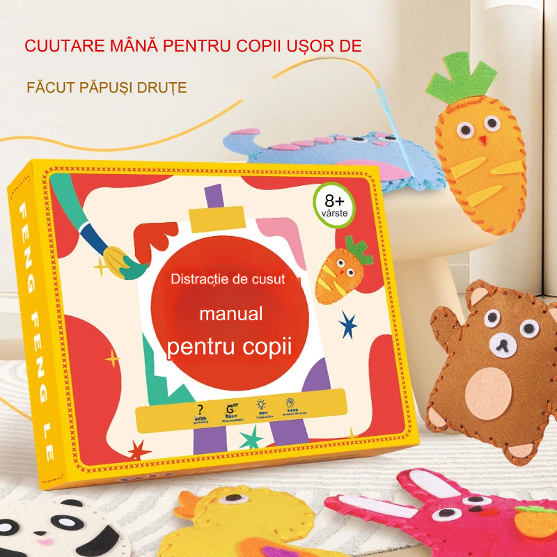 🧵【Cumpărați 1, primiți 1 gratuit】 Kit de cusut DIY, lucrat manual, interesant pentru copii_3848108