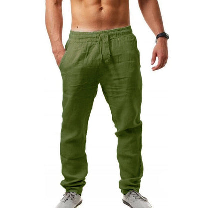 💥👖【S-4XL】Pantaloni sport casual, largi, respirabili, de vară 2025, din bumbac și in💨--3971669